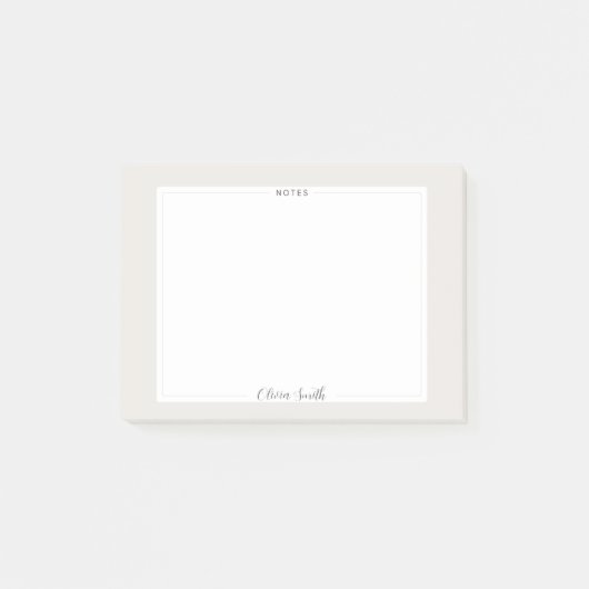 Aanpasbare scriptnaam gepersonaliseerd cadeau post-it® notes (Voorkant)