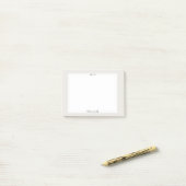Aanpasbare scriptnaam gepersonaliseerd cadeau post-it® notes (Op bureau)