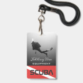 AANPASBARE SCUBA-DUIKERS BADGE (Voorzijde met lanyard)