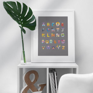 Aanpasbare Sesamstraat Alfabet Poster