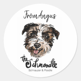 Aanpasbare set hondenstickers ronde sticker