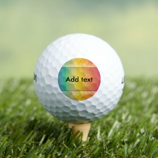 Aanpasbare sjabloon met kleuren van de regenboog golfballen (Insitu Shirt)