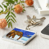 Aanpasbare sleutelhanger Elphant en Papillon (Zijkant)