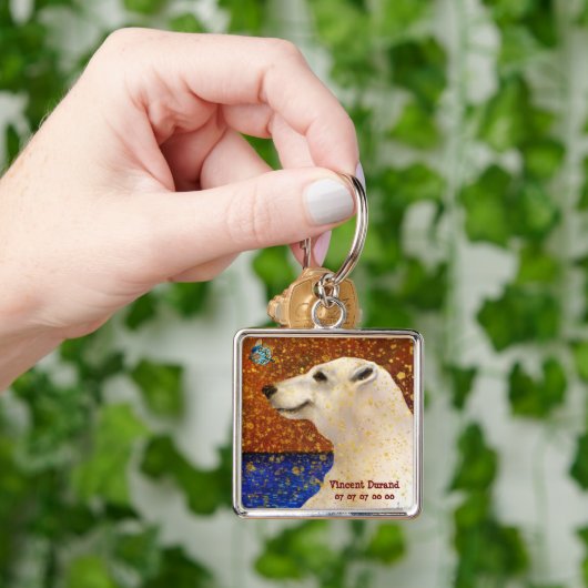 Aanpasbare sleutelhangers Witte Uurs en Papillon (Hand)