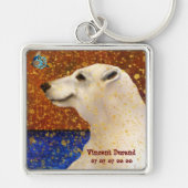 Aanpasbare sleutelhangers Witte Uurs en Papillon (Voorkant)