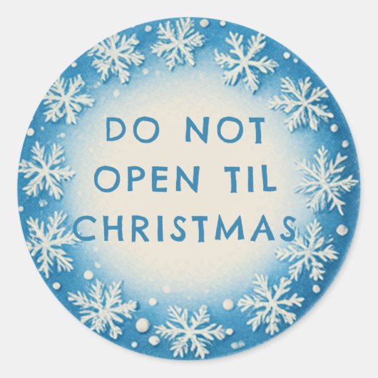 Aanpasbare Sneeuwvlok Cadeaupapier Stickers (Voorkant)