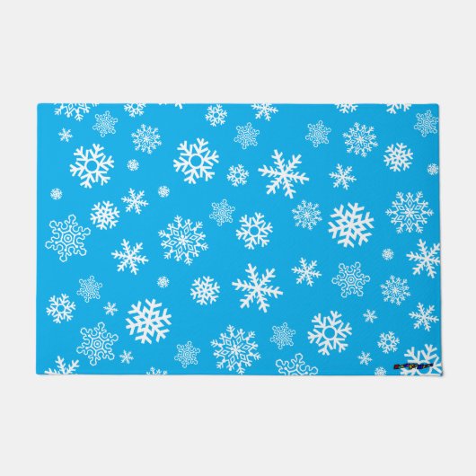 Aanpasbare Sneeuwvlokken Deurmat (Voorkant)