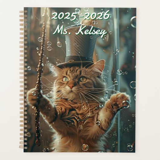 Aanpasbare Snorharen Magische Kat Kalender Planner (Voorkant)