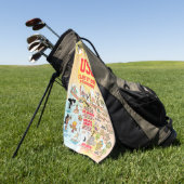 Aanpasbare SoCal Golfhanddoek (Groen)