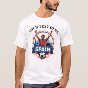 Aanpasbare Spanje Voetbal Team Supporters T-shirt