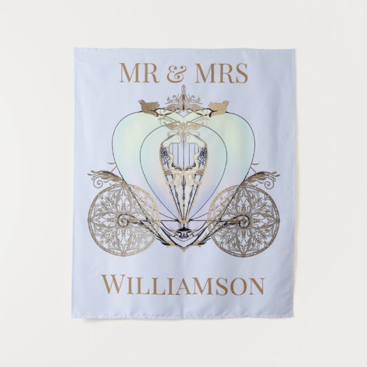 Aanpasbare Sprookjes Coach  Wandkleed (Voorkant)