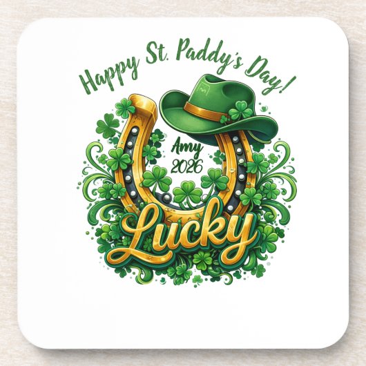 Aanpasbare St. Patrick's Day Bier Onderzetter (Voorkant)