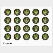 Aanpasbare St. Patrick's Day Kabouter Envelopezege Ronde Sticker (Vel)