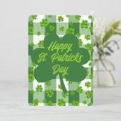 Aanpasbare St. Patrick's Day Klaver Feestdagenkaart (Staand voorkant)