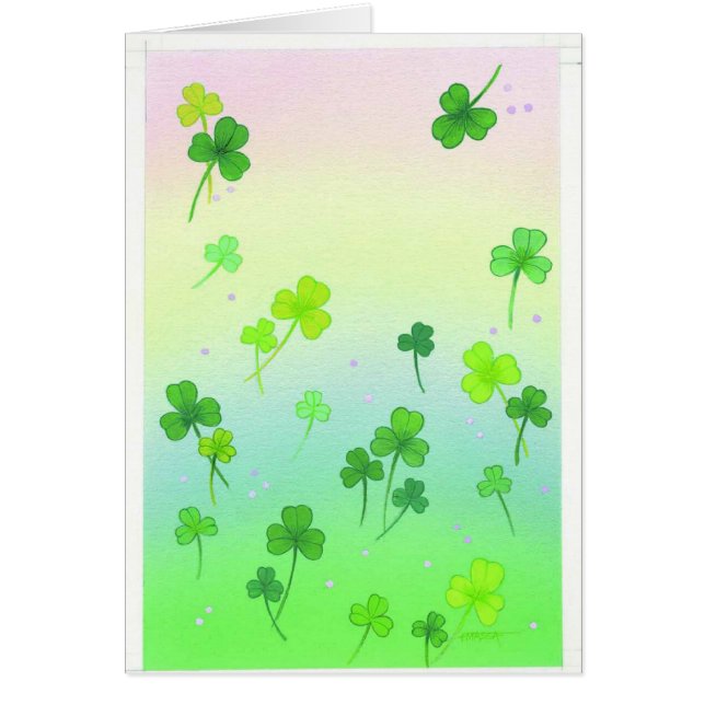 Aanpasbare St. Patricks Day Pstel-kaart (Voorkant)