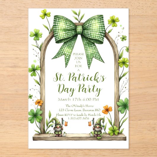 Aanpasbare St. Patrick's Day uitnodiging (Voorkant)