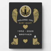 Aanpasbare sterfdag-herdenking fotoplaat (voorkant)