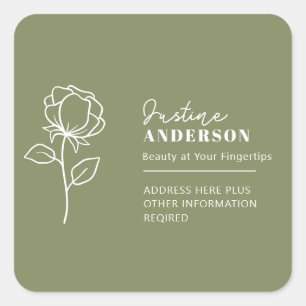 Aanpasbare stickers - Bloemen of huidverzorging