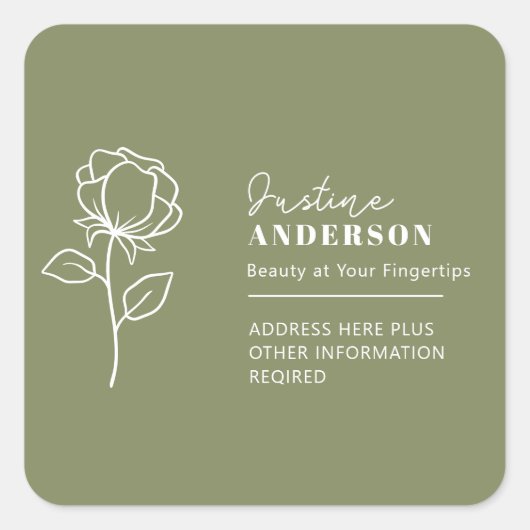 Aanpasbare stickers - Bloemen of huidverzorging (Voorkant)