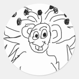AANPASBARE STICKERS GELUKKIGE MONSTER