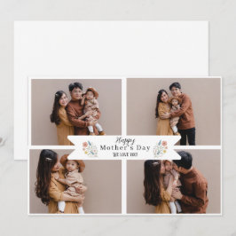 Aanpasbare stijlvolle foto Moederdag groet Feestdagenkaart