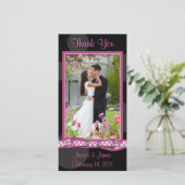 Aanpasbare Stippen Fotokaartje Bedankkaart (Staand voorkant)