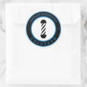 aanpasbare streepjesberwinkelsticker met klassieke ronde sticker (Tas)