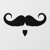 Aanpasbare Stuur Snor Raamsticker (Vel)