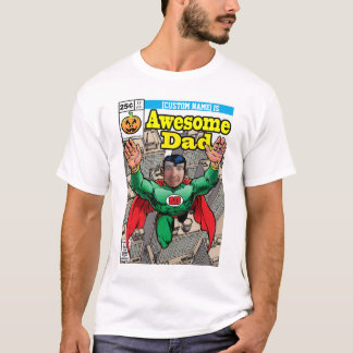 Aanpasbare superheld met komische stijl t-shirt