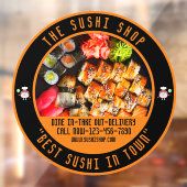 Aanpasbare Sushi Restaurant Grote Voorzijde Raamsticker (Vel 2)
