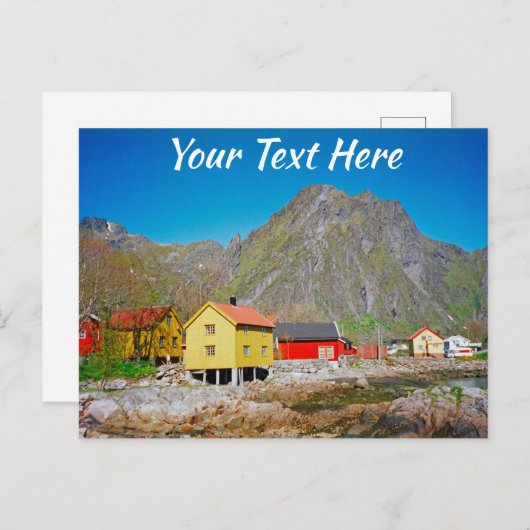Aanpasbare Svolvaer, Noorwegen Briefkaart (Voorkant / Achterkant)