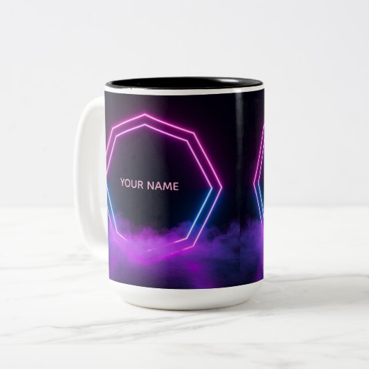 Aanpasbare Synthwave Esthetische Mok (Voorkant links)