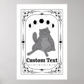 Aanpasbare Tarot Zodiac Hemelse Maan Kat Liefhebbe Poster (Voorkant)