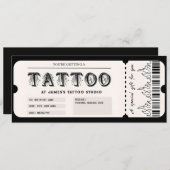 Aanpasbare tatoeage cadeaubonkaart voucher kaart (Voorkant / Achterkant)