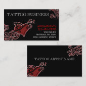 Aanpasbare tattoo artistieke visitekaartjes (Voorkant / Achterkant)