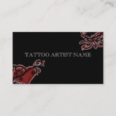 Aanpasbare tattoo artistieke visitekaartjes (Achterkant)
