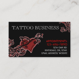 Aanpasbare tattoo artistieke visitekaartjes