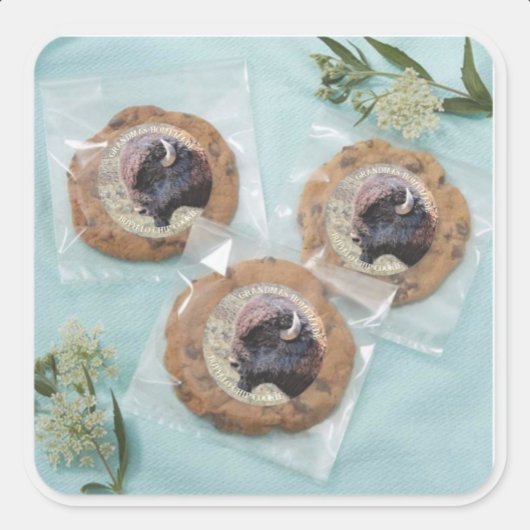 Aanpasbare tekst Buffalo Chip Cookie Sticker