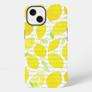 Aanpasbare tekst en afbeelding modern patroon citr iPhone 13 hoesje