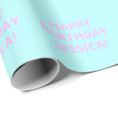 Aanpasbare tekst Gefeliciteerd met de verjaardag v Cadeaupapier (Rol Hoek)