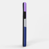 Aanpasbare tekst in blauw en blauw Case-Mate iPhone case (Achterkant/rechts)