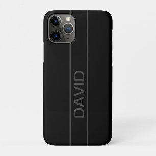 Aanpasbare tekst Krachtig modern zwart & donkerg Case-Mate iPhone Case