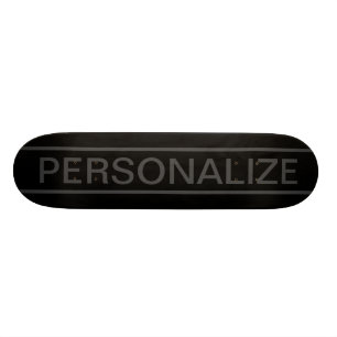 Aanpasbare tekst Krachtig modern zwart & donkerg Persoonlijk Skateboard
