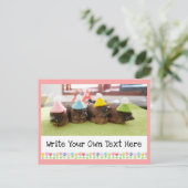 Aanpasbare tekst Mooie baby vogel Vink Vinken Briefkaart (Staand voorkant)