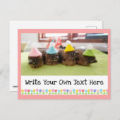 Aanpasbare tekst Mooie baby vogel Vink Vinken Briefkaart (Voorkant / Achterkant)