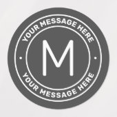 Aanpasbare Tekst Sjabloon | Donkergrijs & Wit Labels (Design 2)