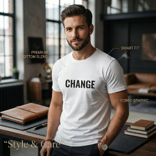 Aanpasbare tekst statement T-shirt voor mannen