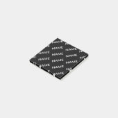 Aanpasbare tekst | Stout modern zwart en wit Post-it® Notes (Schuin)