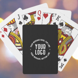 Aanpasbare tekst & uw geüpload logo of afbeelding  pokerkaarten