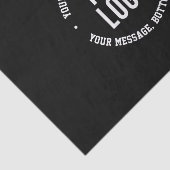 Aanpasbare tekst & uw geüpload logo of afbeelding tissuepapier (Detail)